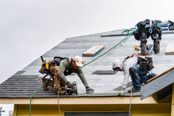 Professional Roofing technician working in Weaverville, NC